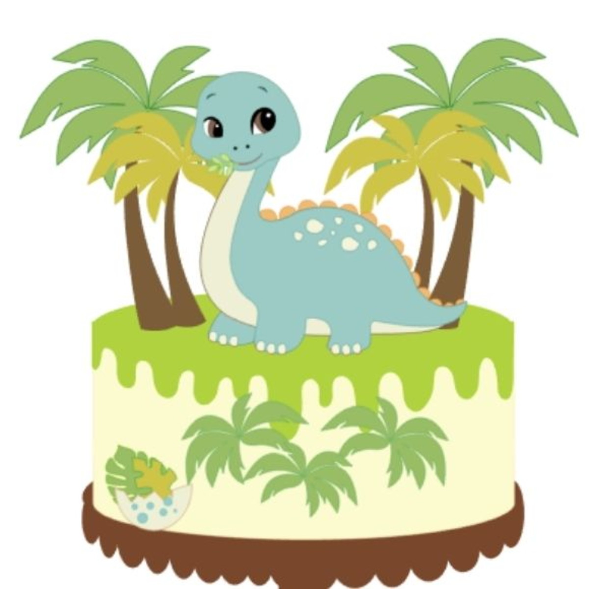 #2038 Arquivo corte Topo de Bolo Dinossauros CAMADAS STUDIO