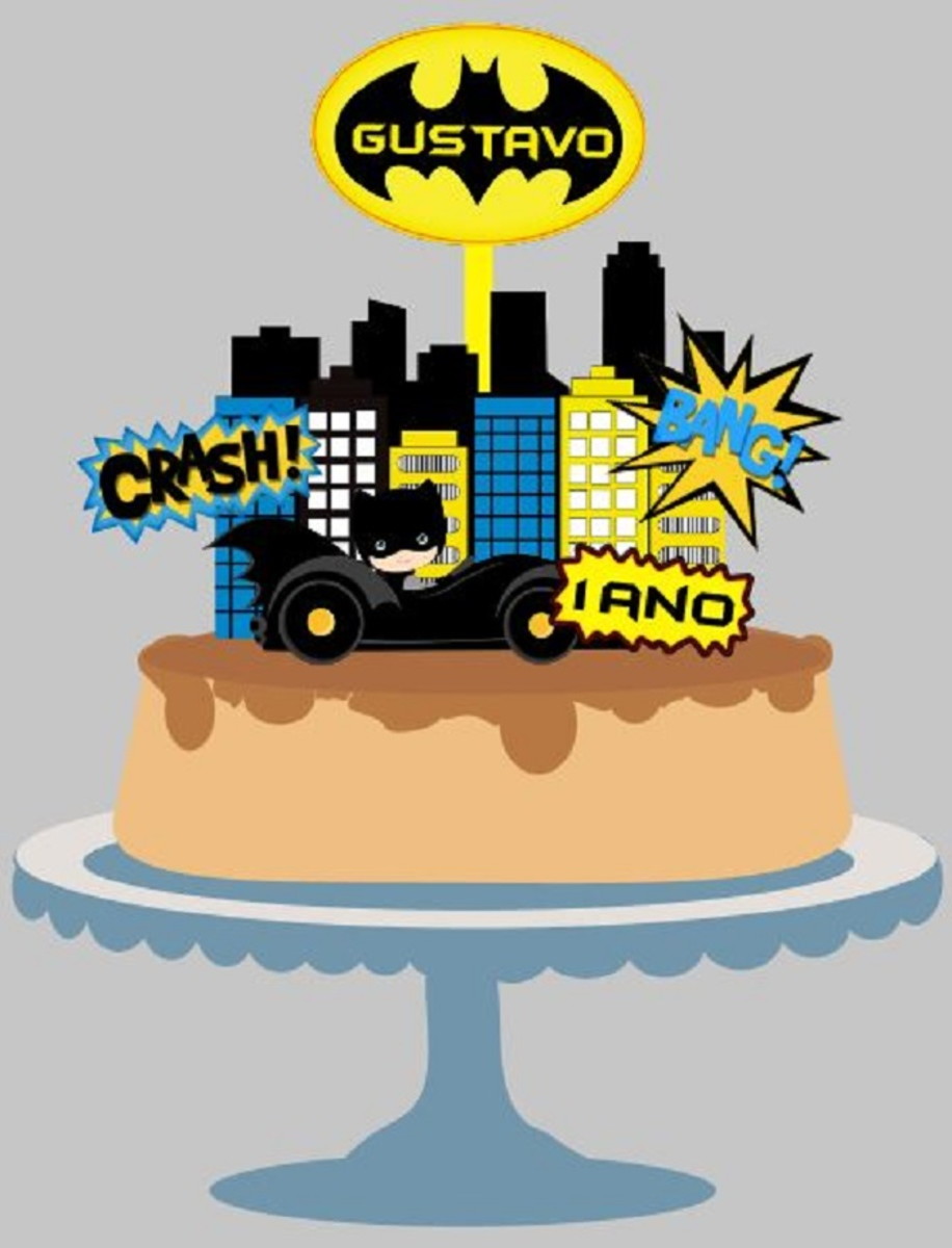 #205 arquivo digital Topo bolo batman baby cute bebê STUDIO