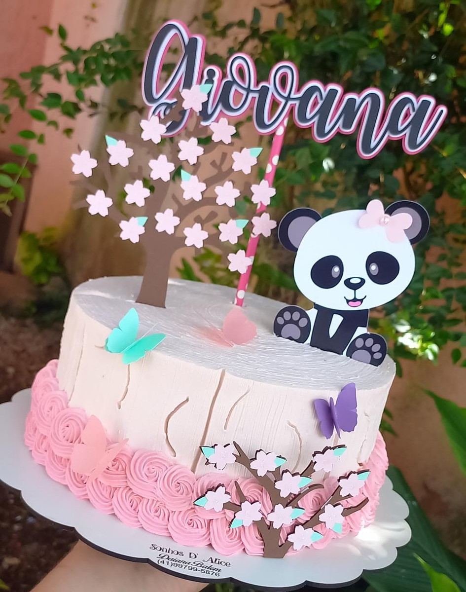 2 Arquivo de Corte Topo de Bolo Panda 7