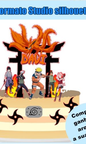 338- Arquivo de corte Topo de Bolo Naruto Mangá