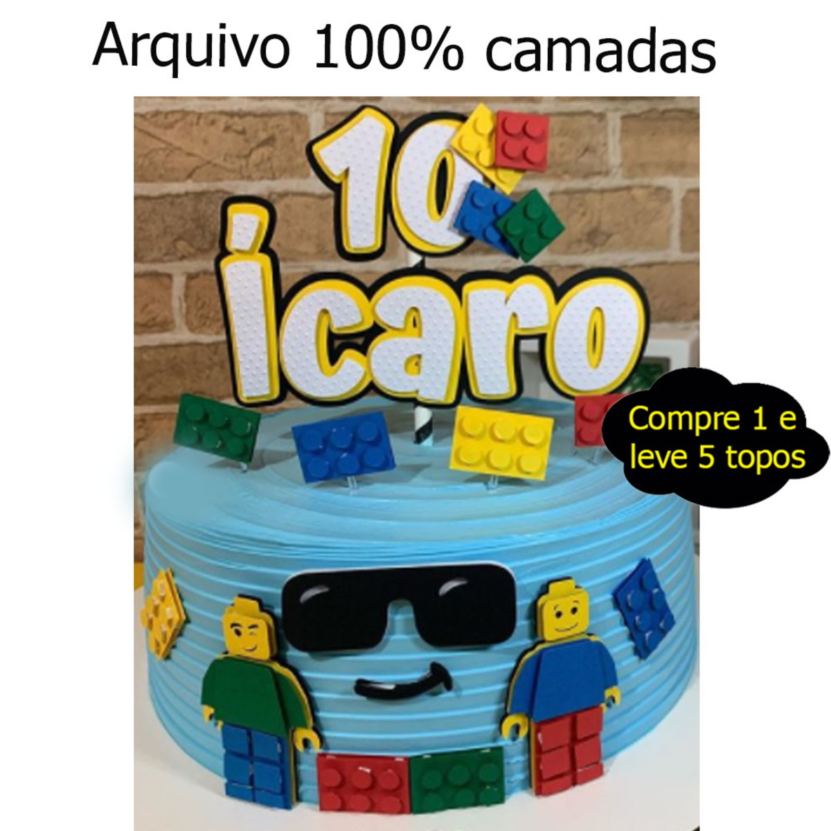 346- Arquivo de corte topo de lego em camadas