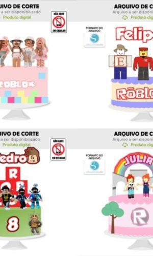 4 Arquivos de Corte Topos de Bolo Roblox - Studio
