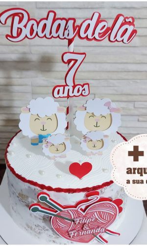42- Arquivo Silhouette - Digital Topo Bolo Bodas De Lã + 9