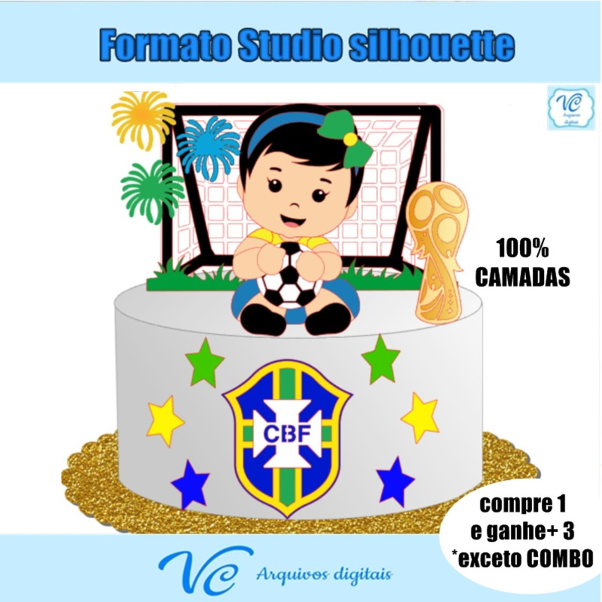 454- Arquivo Topo Futebol /copa do Mundo Menina