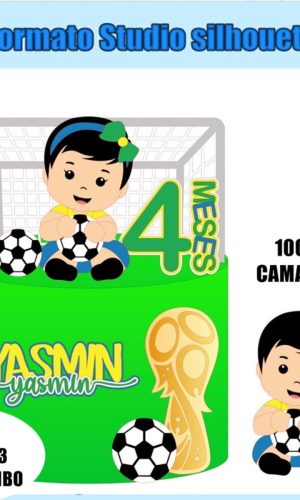 496- Arquivo de Corte Topo Copa do Mundo Bebe Menina Menino