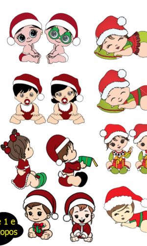 514- Arquivo de corte bebes natal em camadas