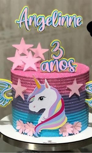 544-topo de bolo Asa Unicórnio em camadas - Arquivo de corte