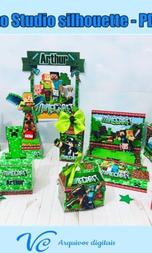 555- Arquivo de Corte Minecraft - Studio e PDF