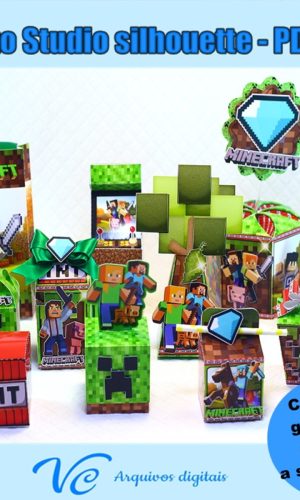 556- Arquivo de Corte Minecraft -02- Studio e PDF