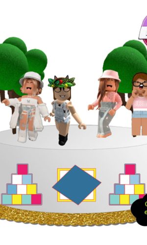 557- Arquivo de corte * Topo de bolo roblox feminino