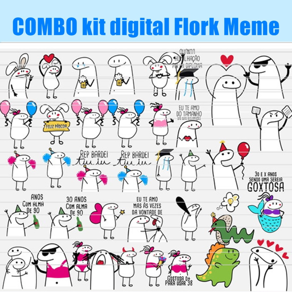 644- COMBO Kit Digital FLORK BENTO CAKE - Imagem 5