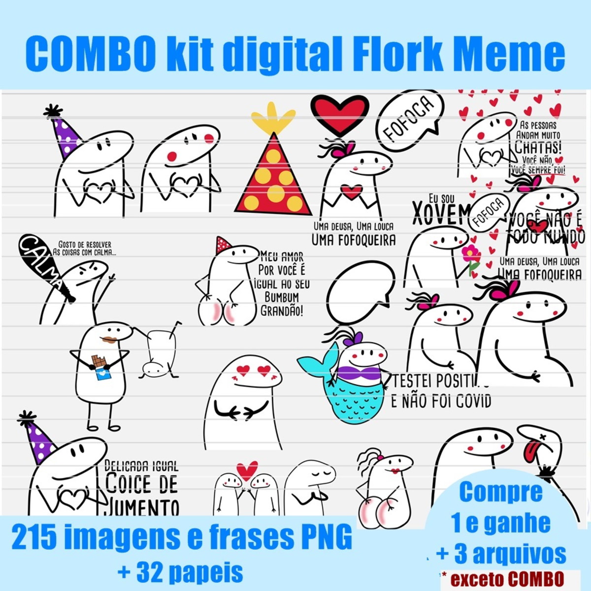 644- COMBO Kit Digital FLORK BENTO CAKE