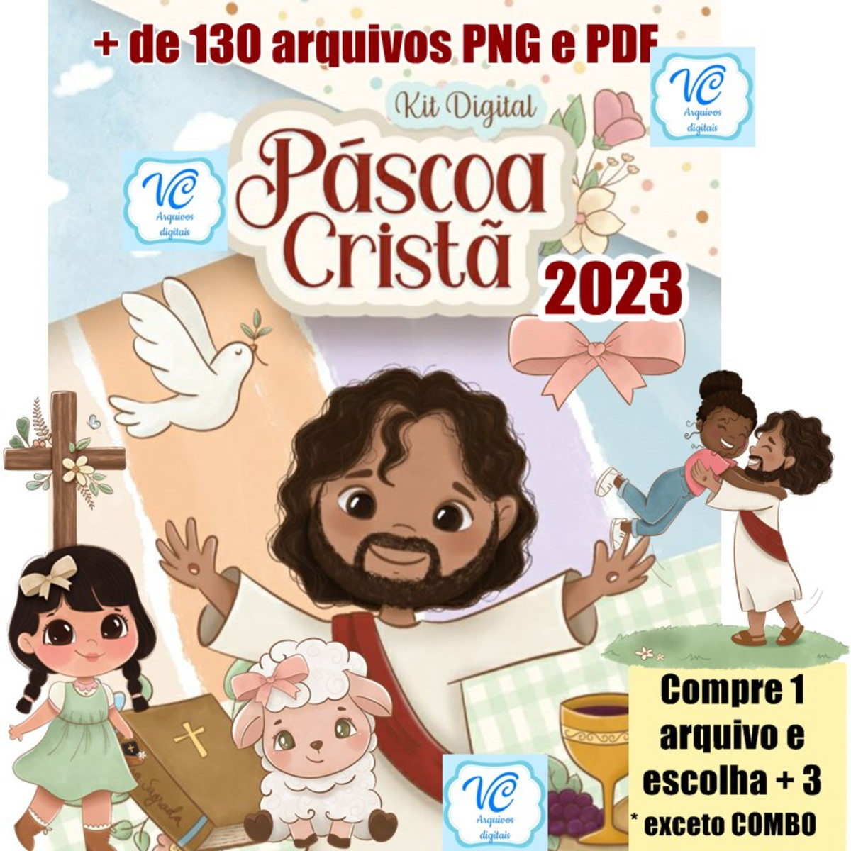 654 -combo Kit Digital Páscoa Cristã 2023