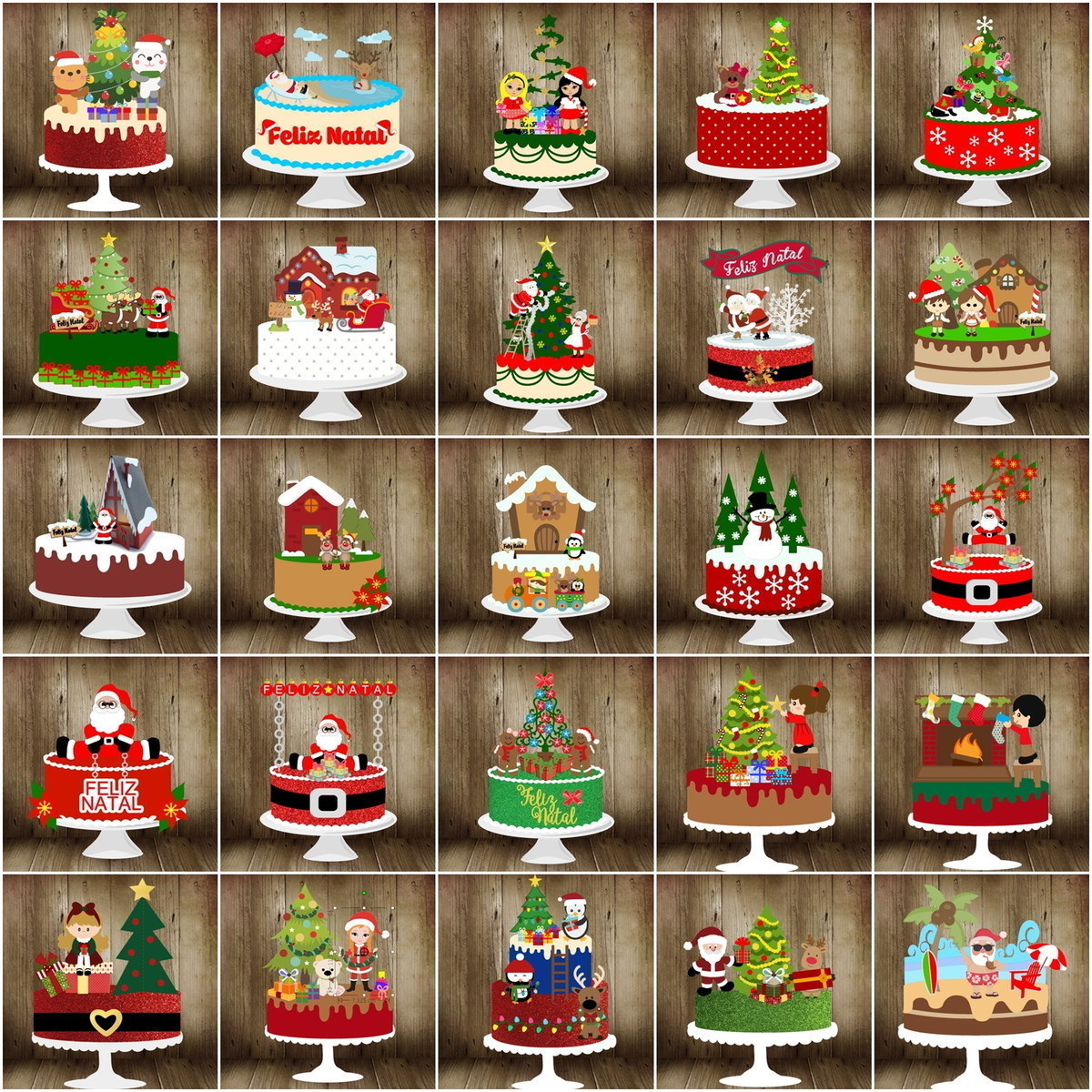 7011-topos de Bolo Natal / Camadas- Studio