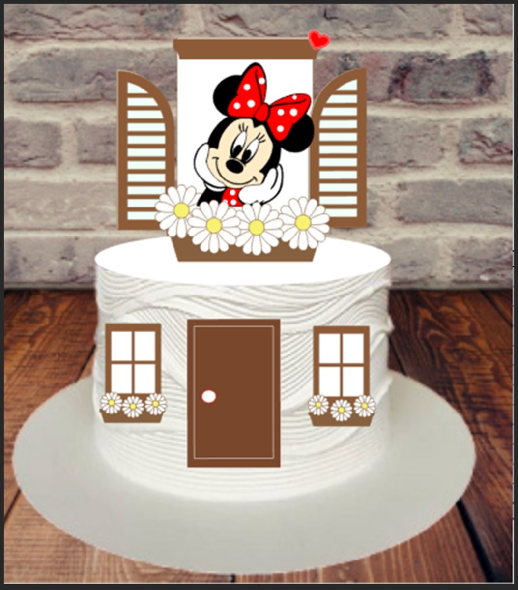 Arquivo de Corte topo de bolo minnie camada