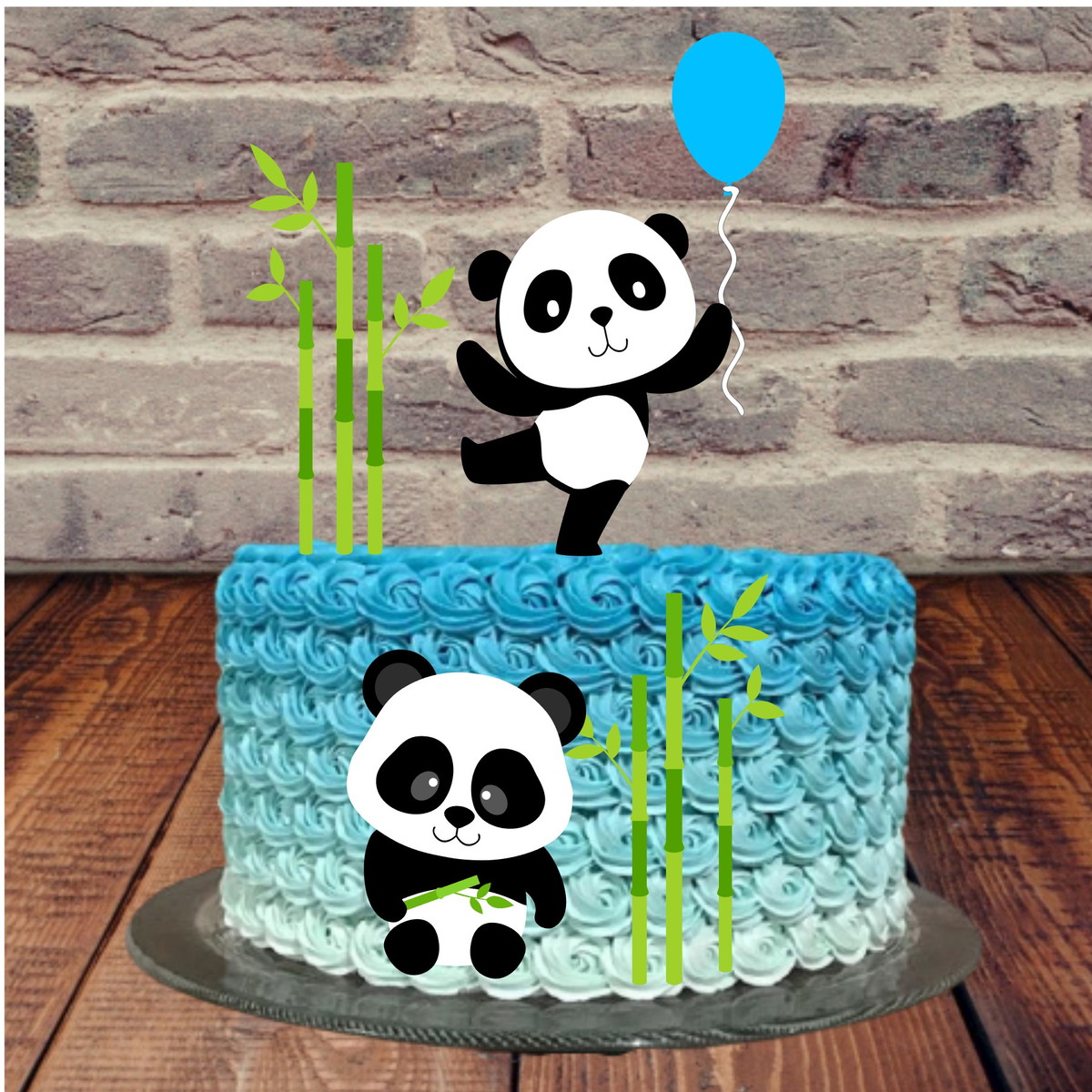 Arquivo de Corte topo de bolo panda camadas.