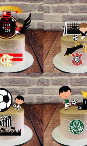Arquivo de Corte topo de bolo times de futebol camada