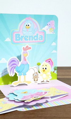 ARQUIRVO DE CORTE- CONVITES - POP-UP- GALINHA PINTADINHA