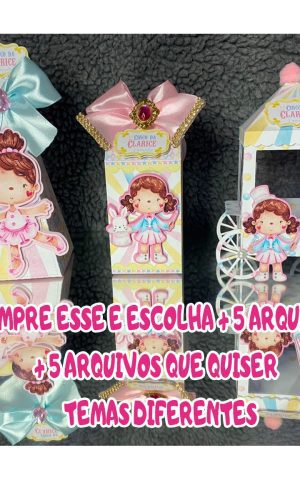 Arquivo Corte Caixas Circo Aquarelado