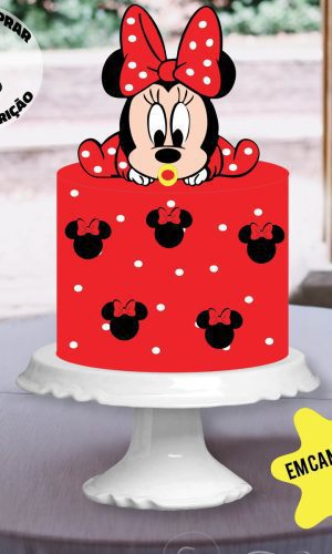 Arquivo Corte Camadas Topo Bolo Minnie baby