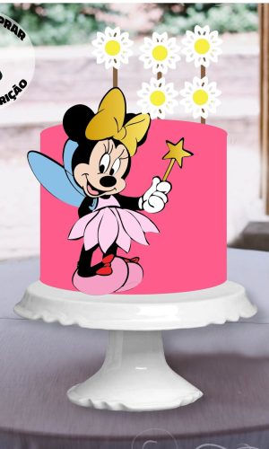 Arquivo Corte Camadas Topo Bolo Minnie fada