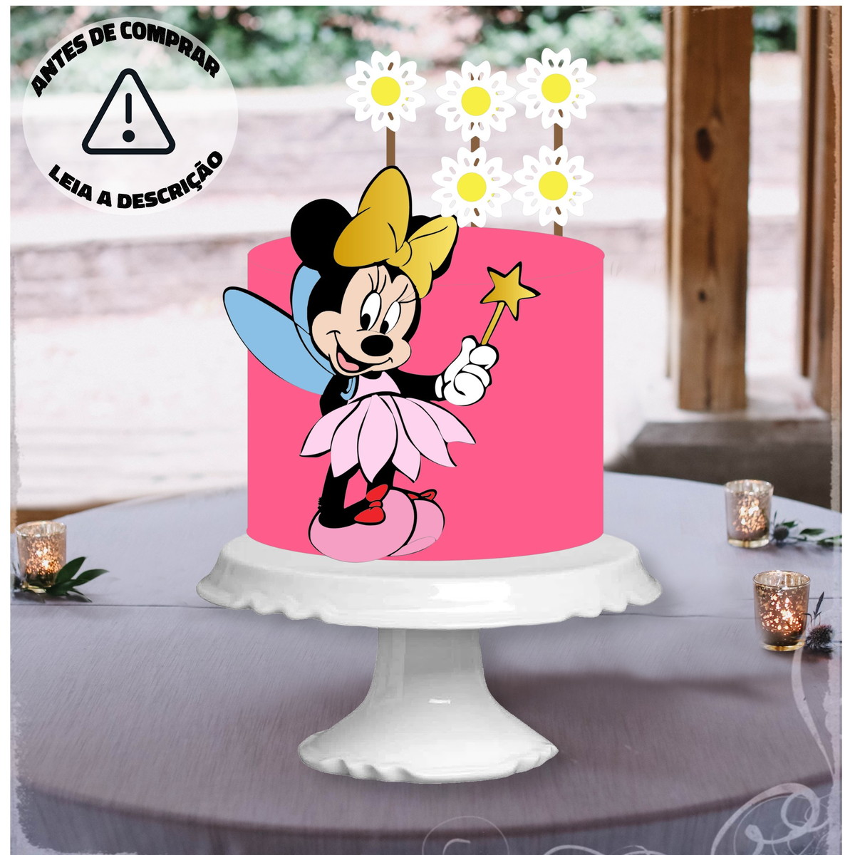 Arquivo Corte Camadas Topo Bolo Minnie fada