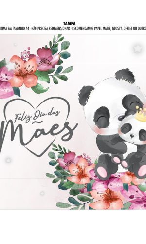 Arquivo Corte Silhouette Caixa Sabonete Panda Dia das Mães
