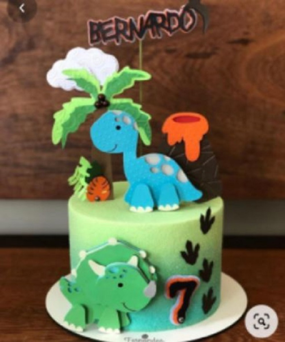 ARQUIVO CORTE SILHOUETTE TOPO DE BOLO DINOSSAURO 02