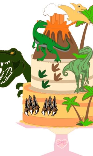 ARQUIVO CORTE SILHOUETTE TOPO DE BOLO DINOSSAURO 03