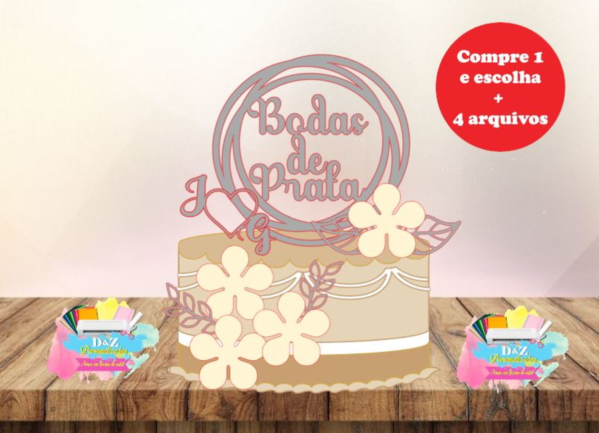 Arquivo Corte - Topo Bodas de Prata-cod-798
