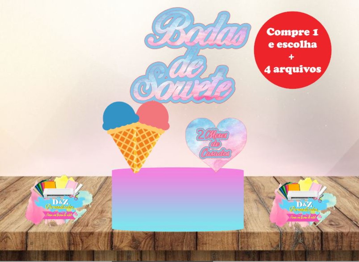 Arquivo Corte - Topo Bodas de Sorvete-cod-484