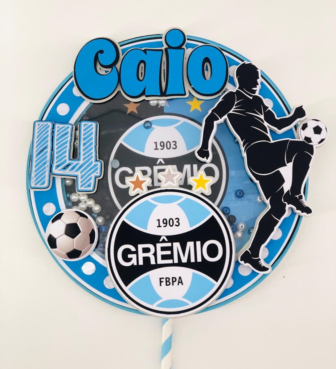 Arquivo Corte Topo Bolo Shaker Docinhos Gremio Futebol - Imagem 3