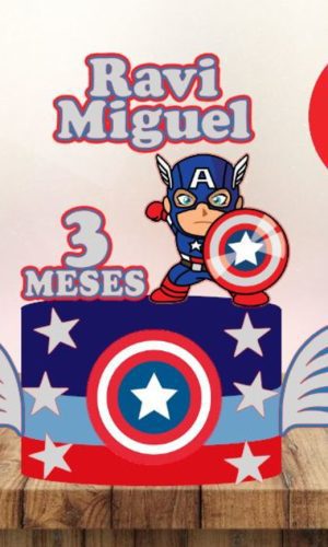 Arquivo Corte -topo Capitão America-cod-834