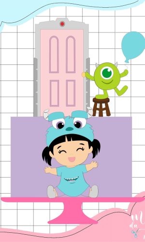 Arquivo Corte: Topo de Bolo Baby Monstros Sa Cute 005