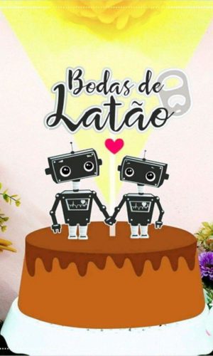Arquivo Corte Topo de Bolo Bodas D Latão 7 Anos (#461)studio