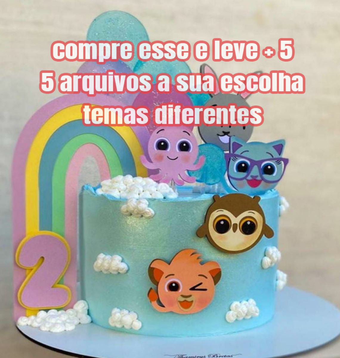 Arquivo Corte Topo de Bolo Bolofofos em Camadas - Imagem 2
