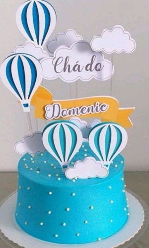 Arquivo Corte Topo de Bolo Chá de Bebe Balão Camadas (#2301)
