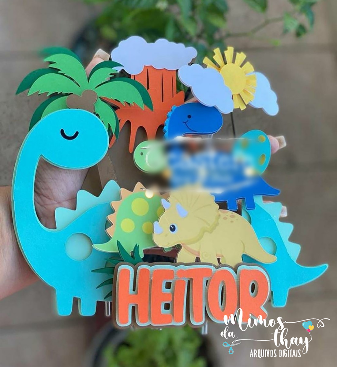 Arquivo Corte: Topo de Bolo Dinossauro 019
