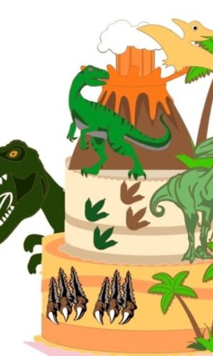 Arquivo corte Topo de Bolo Dinossauro CAMADAS STUDIO, #2027