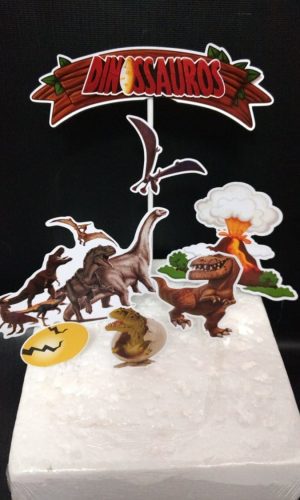 Arquivo Topo de Bolo Dinossauro + 4 Arquivos a Sua Escolha