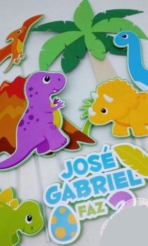 Arquivo corte Topo de Bolo Dinossauro STUDIO, #1025