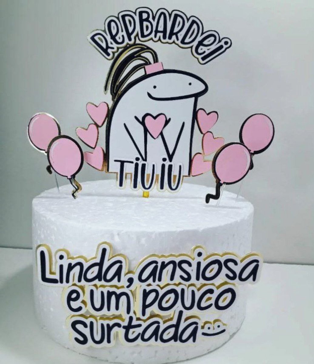 Arquivo Corte Topo de Bolo Flork Linda Surtada Studio e Svg