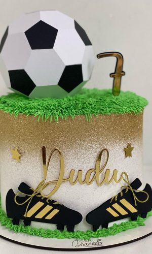 Arquivo Corte: Topo de Bolo Bola 3d de Futebol 003
