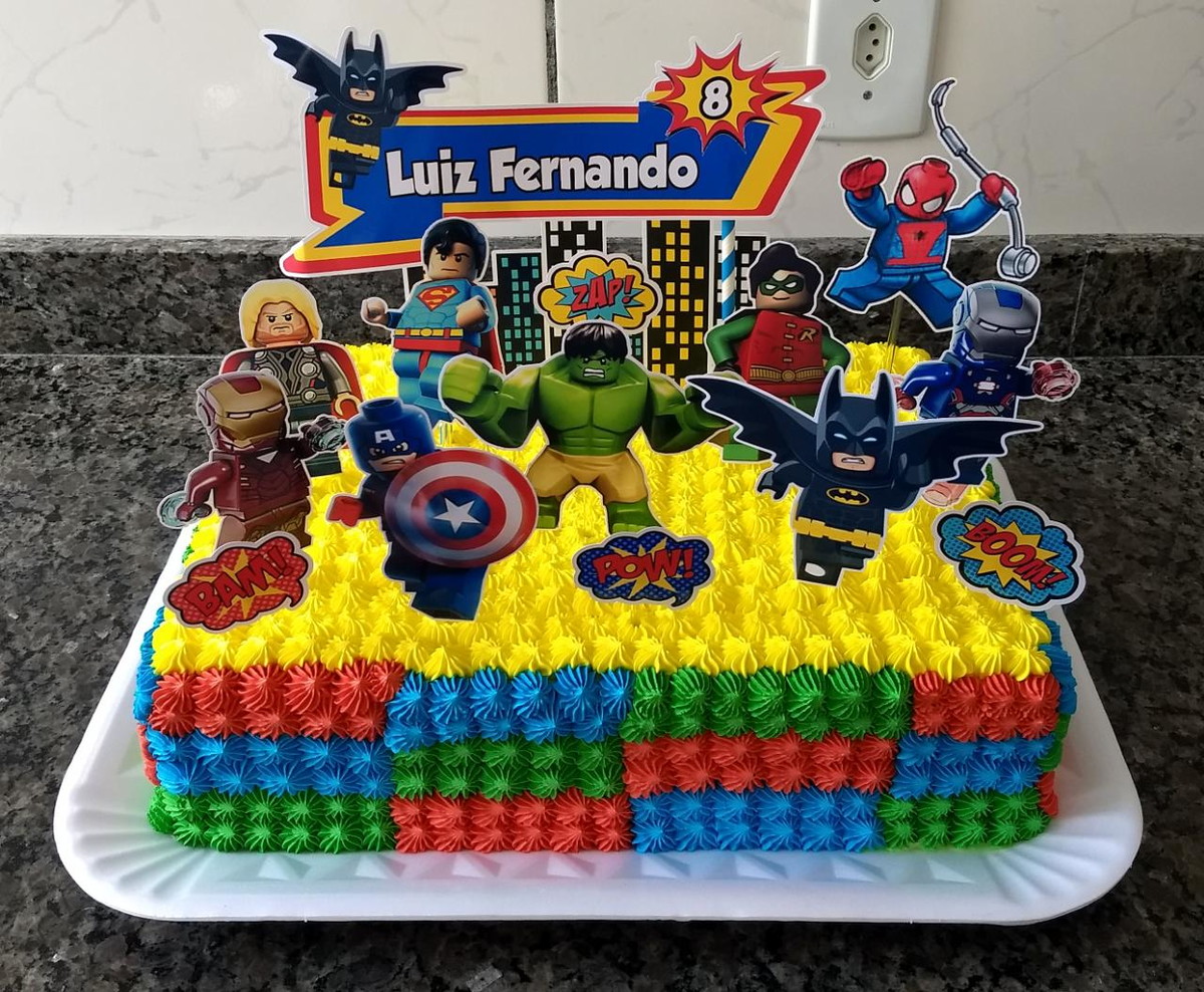Arquivo Corte: Topo de Bolo Lego 004