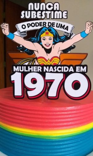 Arquivo Corte: Topo de Bolo Mulher Maravilha 003