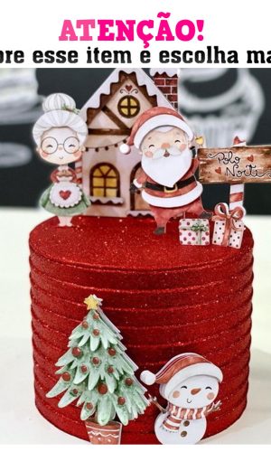 Arquivo Corte Topo de bolo Natal Aquarelado 014