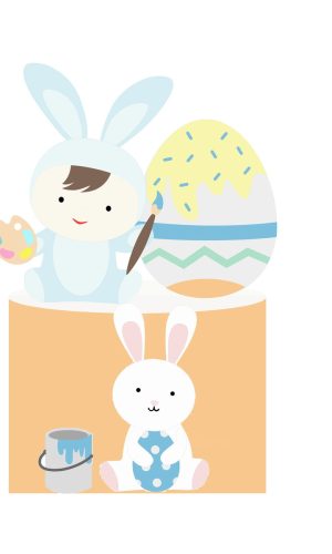 Arquivo Corte: Topo de Bolo Páscoa Bebê Coelho 065