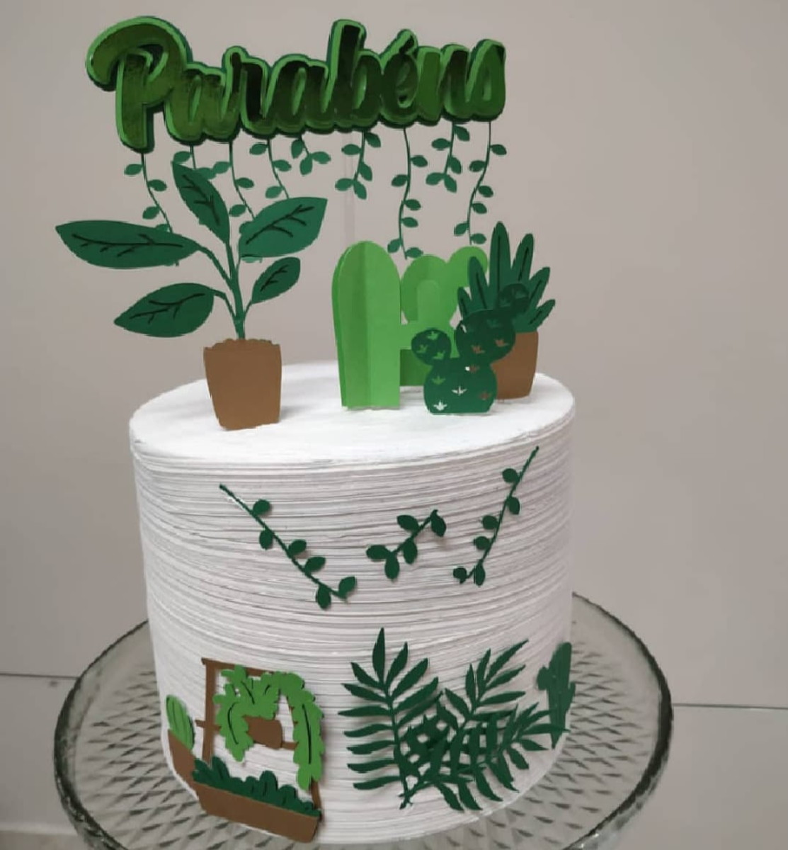 Arquivo Corte Topo de Bolo Plantas Camadas - Imagem 2