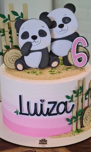 Arquivo Corte: Topo de Bolo Urso Panda 002