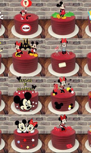 Arquivo Corte - Topo Minnie e Mickey Camada-studio